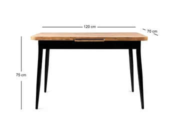 Saidie Matbord 120 cm Rektangulär - Brun - Möbler - Matplats - Matbord & köksbord