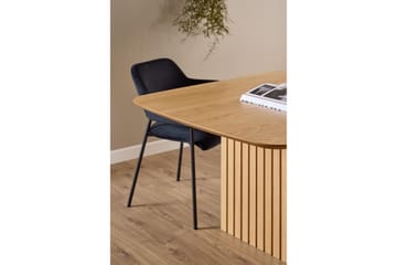 Saku Stort Rektangulärt Matbord 220 cm med Trä- och Ekutseende - Beige - Möbler - Matplats - Matbord & köksbord