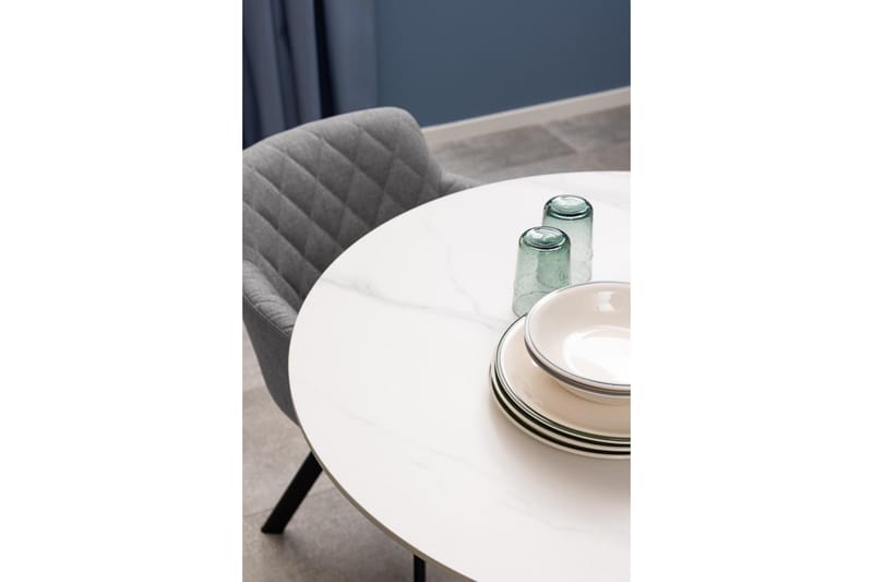 Salm Litet Runt Matbord 90 cm i Keramik - Vit - Möbler - Matplats - Matbord & köksbord