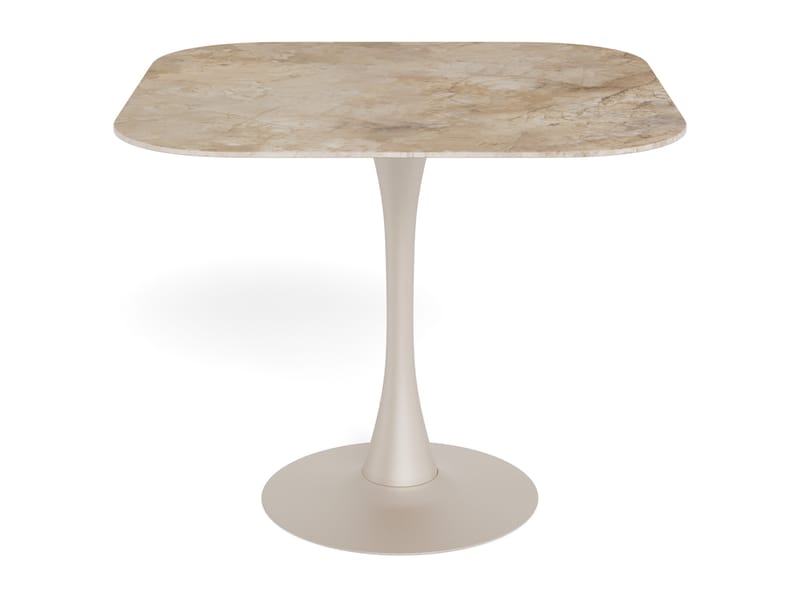 Salm Matbord 90 cm Kvadratisk - Brun Keramiktopp; Grå Bas - Möbler - Matplats - Matbord & köksbord