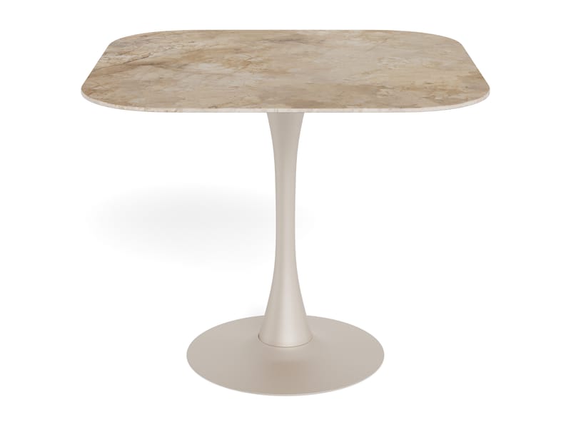 Salm Matbord 90 cm Kvadratisk - Brun Keramiktopp; Grå Bas - Möbler - Matplats - Matbord & köksbord