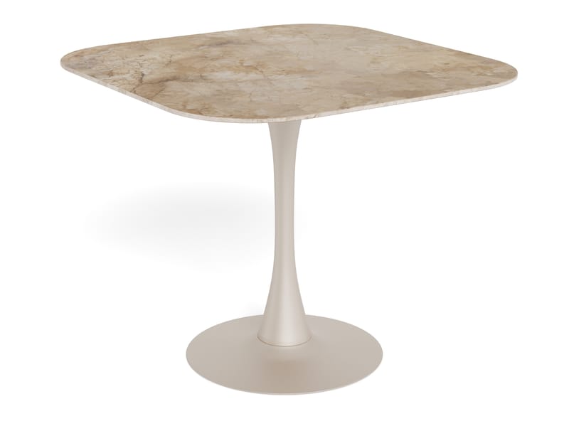 Salm Matbord 90 cm Kvadratisk - Brun Keramiktopp; Grå Bas - Möbler - Matplats - Matbord & köksbord