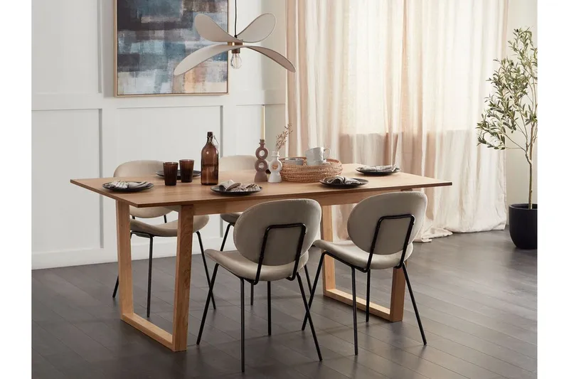 Salmo Matbord 95x180 cm - Ljusbrun - Möbler - Matplats - Matbord & köksbord