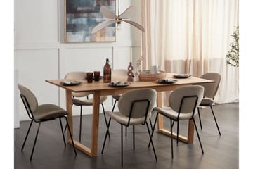 Salmo Rektangulärt Matbord 180 cm med Trä- och Askutseende - Brun - Möbler - Matplats - Matbord & köksbord