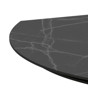 Salvas Förlängningsbart Matbord 160-240 cm Oval - Matt Svart Topp med Vita Nyanser; Svart Bas - Möbler - Matplats - Matbord & köksbord