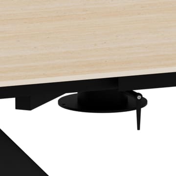 Salvas Förlängningsbart Matbord 160-240 cm Oval - Sandfärgad Topp; Svart Bas - Möbler - Matplats - Matbord & köksbord