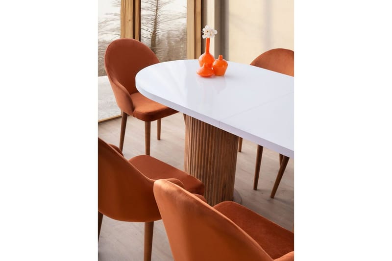 Samtens Matbord 180 cm Oval - Vit - Möbler - Matplats - Matbord & köksbord