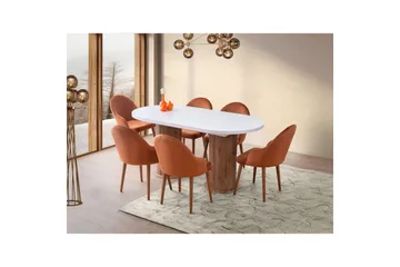 Samtens Matbord 180 cm Oval - Vit - Möbler - Matplats - Matbord & köksbord