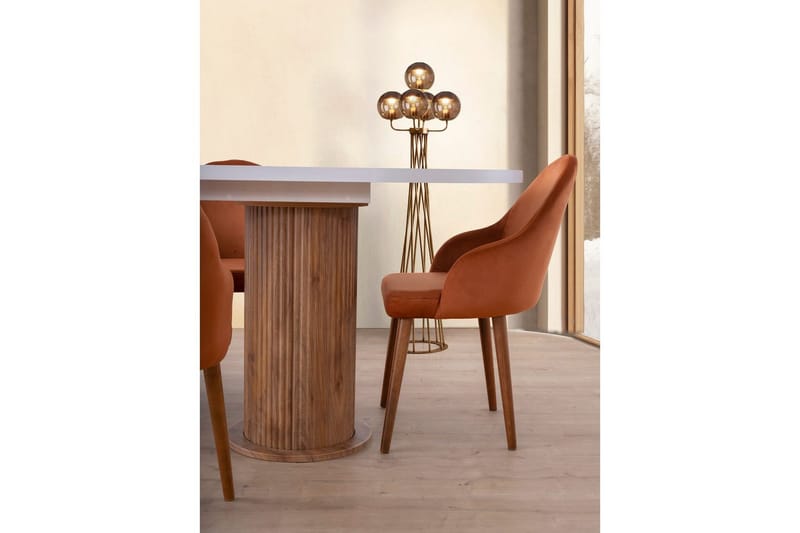 Samtens Matbord 180 cm Oval - Vit - Möbler - Matplats - Matbord & köksbord