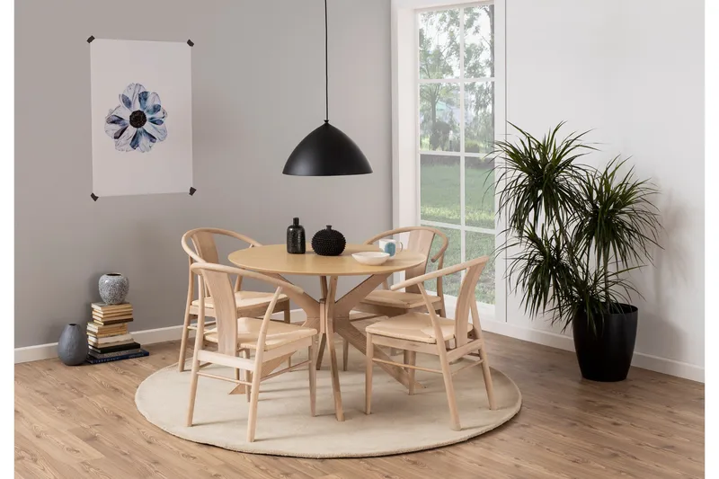 Sanae Matbord 105 cm Rund - Ek - Möbler - Matplats - Matbord & köksbord