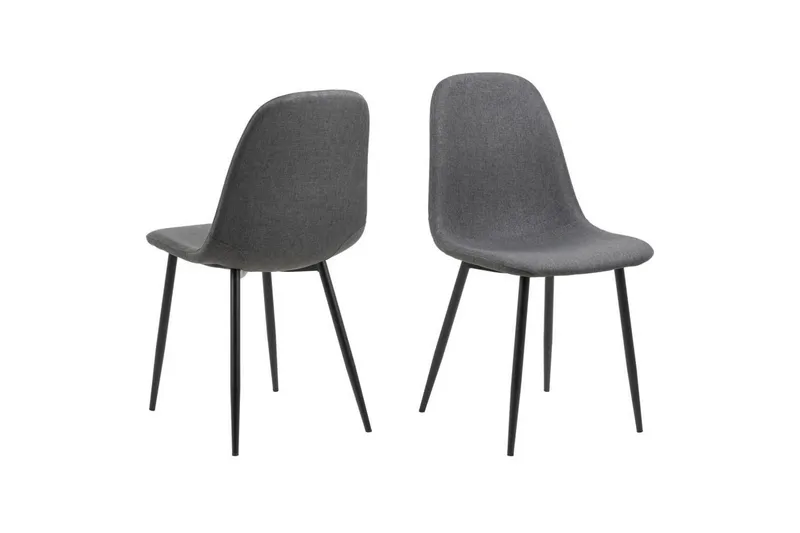 Sanjoan Matgrupp 140 cm + 4 st Salaman Matstolar - Grå/Svart - Möbler - Matplats - Matgrupp & matbord med stolar