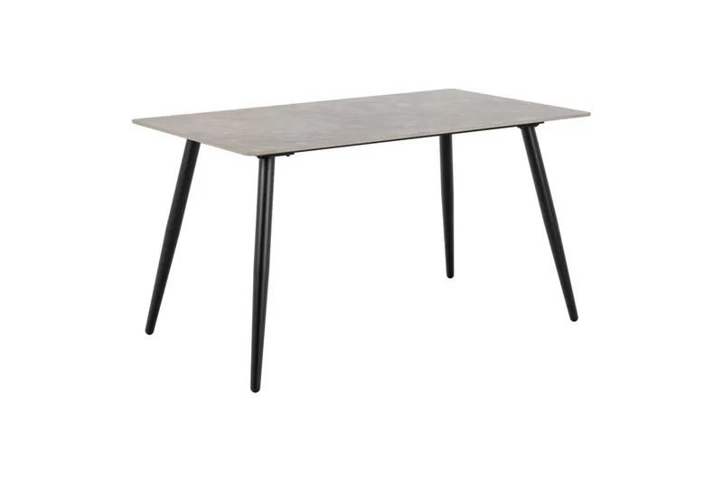 Sanjoan Matgrupp 140 cm + 4 st Salaman Matstolar - Grå/Svart - Möbler - Matplats - Matgrupp & matbord med stolar