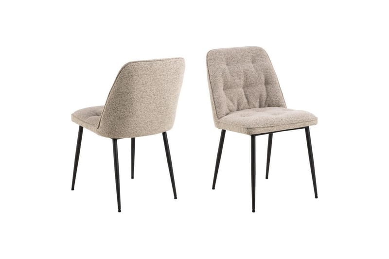 Sanjoan Matgrupp 140 cm + 4 st Zabinka Matstolar - Svart/Beige/Brun - Möbler - Matplats - Matgrupp & matbord med stolar