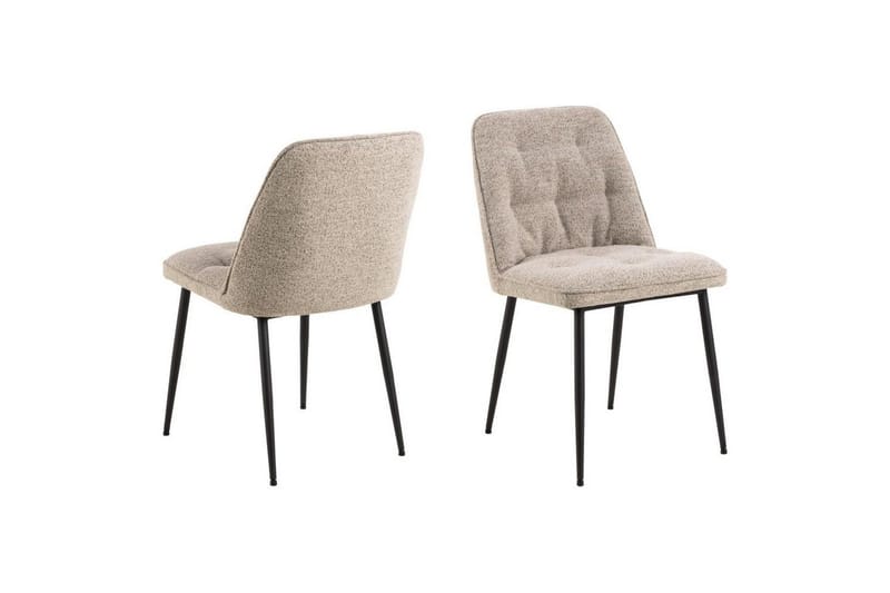 Sanjoan Matgrupp 140 cm + 4 st Zabinka Matstolar - Svart/Beige/Brun - Möbler - Matplats - Matgrupp & matbord med stolar