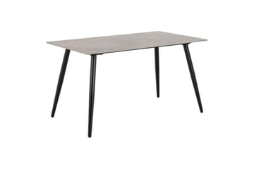 Sanjoan Matgrupp 140 cm + 4 st Zabinka Matstolar - Svart/Beige/Brun - Möbler - Matplats - Matgrupp & matbord med stolar