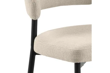 Sawako Matstol & Köksstol i Tyg med Svarta Metallben - Beige - Möbler - Matplats - Matstol & köksstol