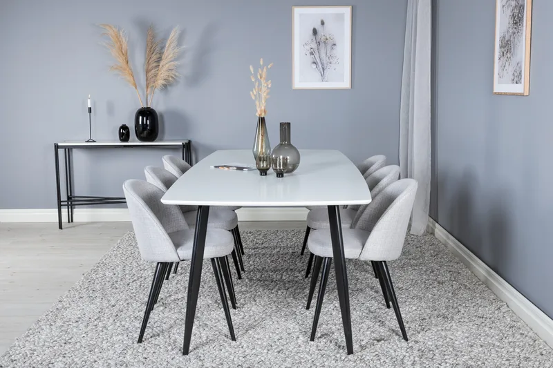 Sedavi Matgrupp 240 cm Rektangulär med 6 Sedavi Stolar - Svart - Möbler - Matplats - Matgrupp & matbord med stolar