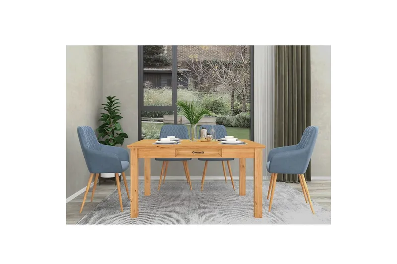 Selma Matbord Rectangulär 140x80 cm - Brun - Möbler - Matplats - Matbord & köksbord