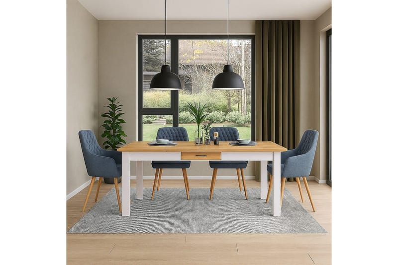 Selma Matbord Rectangulär 180x90 cm - Vit - Möbler - Matplats - Matbord & köksbord