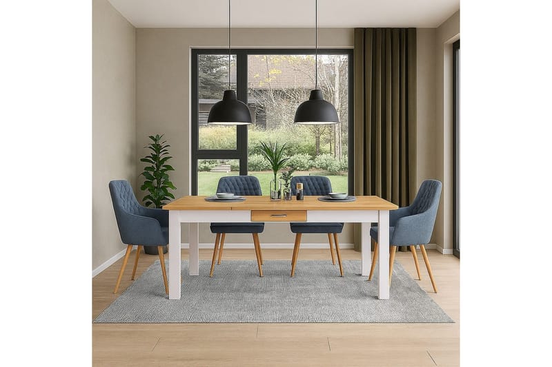 Selma Matbord Rectangulär 180x90 cm - Vit - Möbler - Matplats - Matbord & köksbord