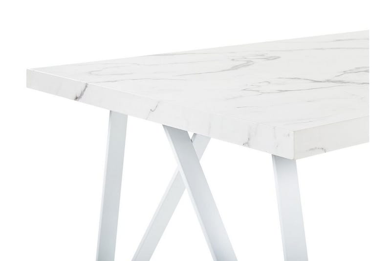 Senneterre Matbord 90x160 cm - Vit/Grå - Möbler - Matplats - Matbord & köksbord