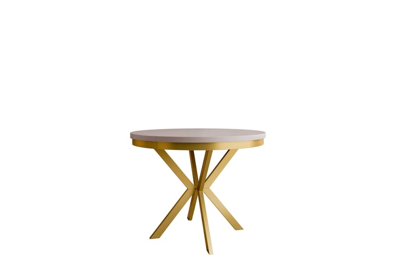 Sereth Matbord 100 cm Rund - Beige/Guld - Möbler - Matplats - Matbord & köksbord