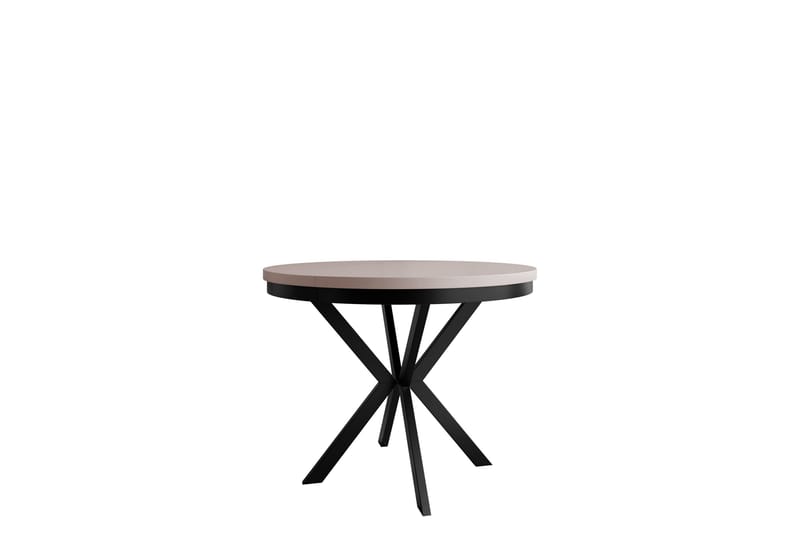 Sereth Matbord 100 cm Rund, Beige/Svart
