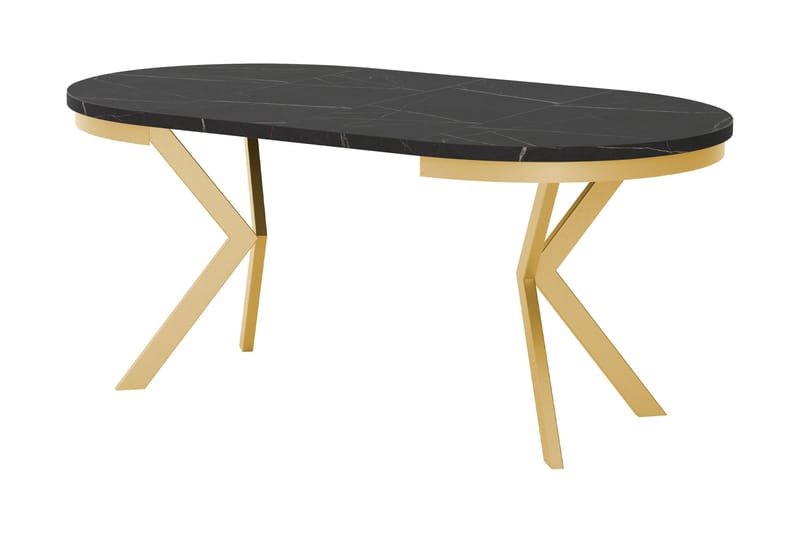 Sereth Matbord 100 cm Rund - Beige/Svart - Möbler - Matplats - Matbord & köksbord