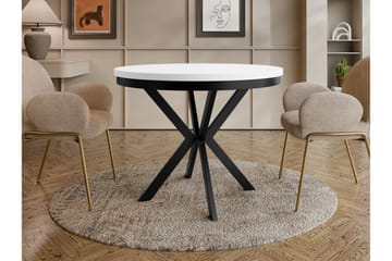 Sereth Matbord 90 cm Rund - Vit/Svart - Möbler - Matplats - Matbord & köksbord