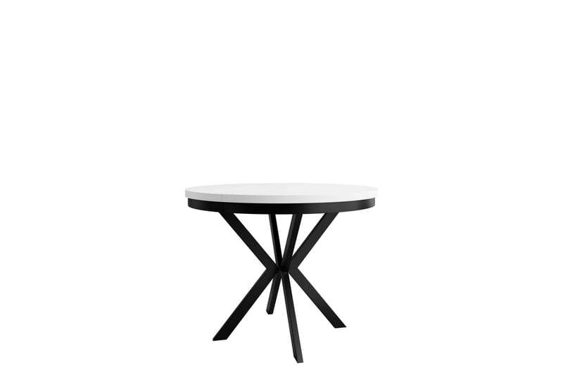 Sereth Matbord 90 cm Rund - Vit/Svart - Möbler - Matplats - Matbord & köksbord