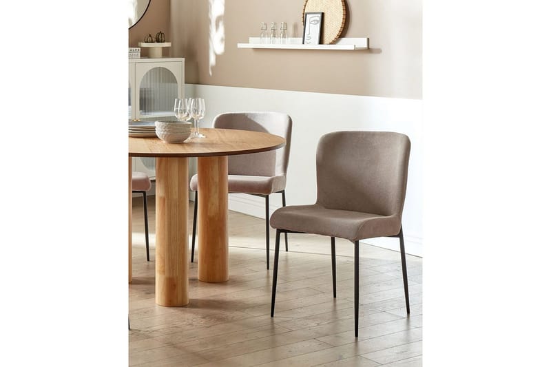 Set med 2 matstolar Ada - Beige, grå, svart - Möbler - Matplats - Matstol & köksstol