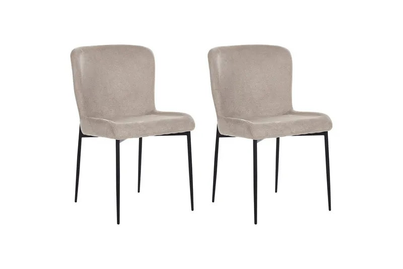 Set med 2 matstolar Ada, Beige, grå, svart