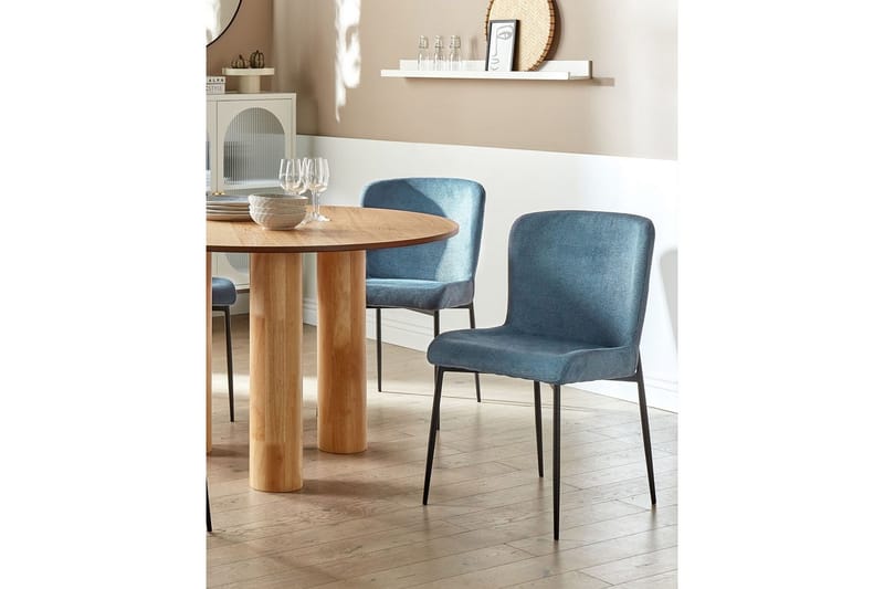 Set med 2 matstolar Ada - Blå, Svart - Möbler - Matplats - Matstol & köksstol