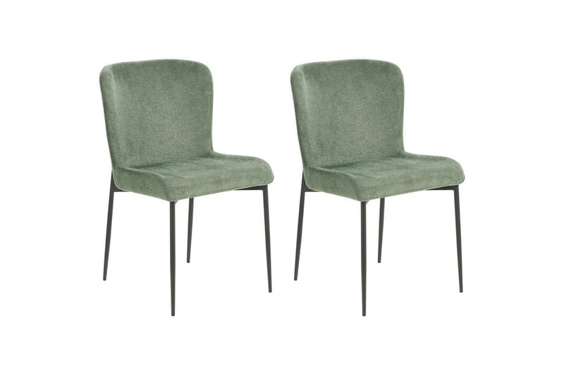 Set med 2 matstolar Ada - Mörkgrön, Svart - Möbler - Matplats - Matstol & köksstol