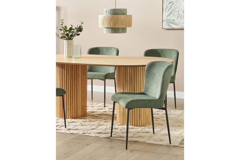Set med 2 matstolar Ada - Mörkgrön, Svart - Möbler - Matplats - Matstol & köksstol