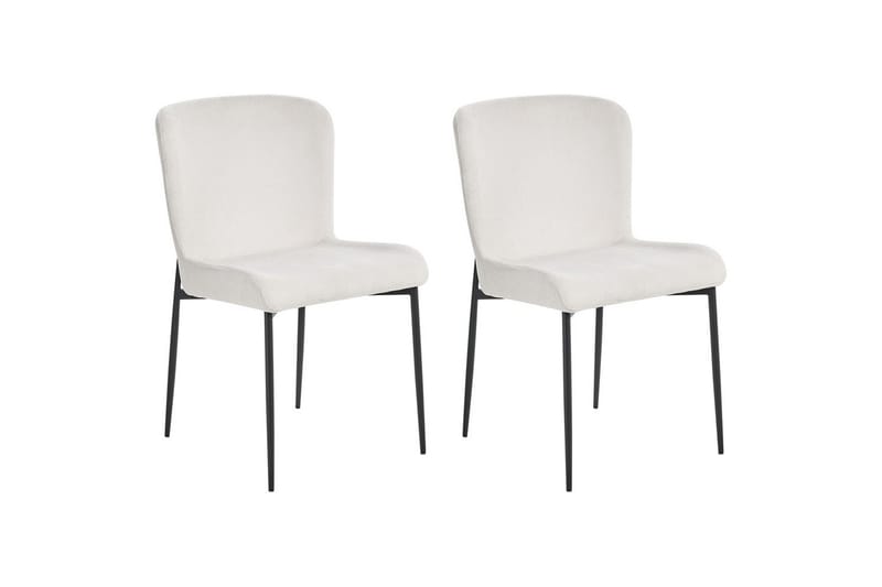 Set med 2 matstolar Ada, Vit, Svart