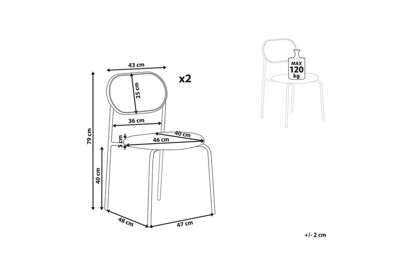 Set med 2 matstolar Adaver - Ljus trä, beige - Möbler - Matplats - Matstol & köksstol