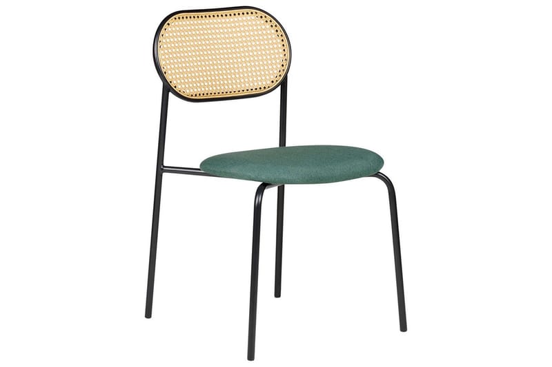 Set med 2 matstolar Adaver - Svart, ljust trä, grönt - Möbler - Matplats - Matstol & köksstol