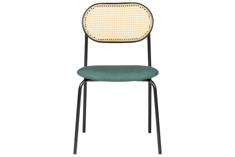 Set med 2 matstolar Adaver - Svart, ljust trä, grönt - Möbler - Matplats - Matstol & köksstol