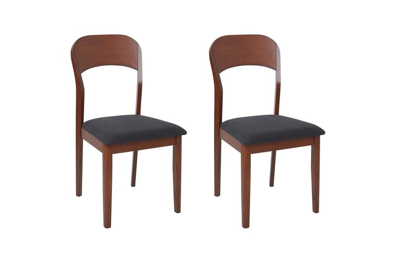 Set med 2 matstolar Alvin - Mörk trä, svart - Möbler - Matplats - Matstol & köksstol