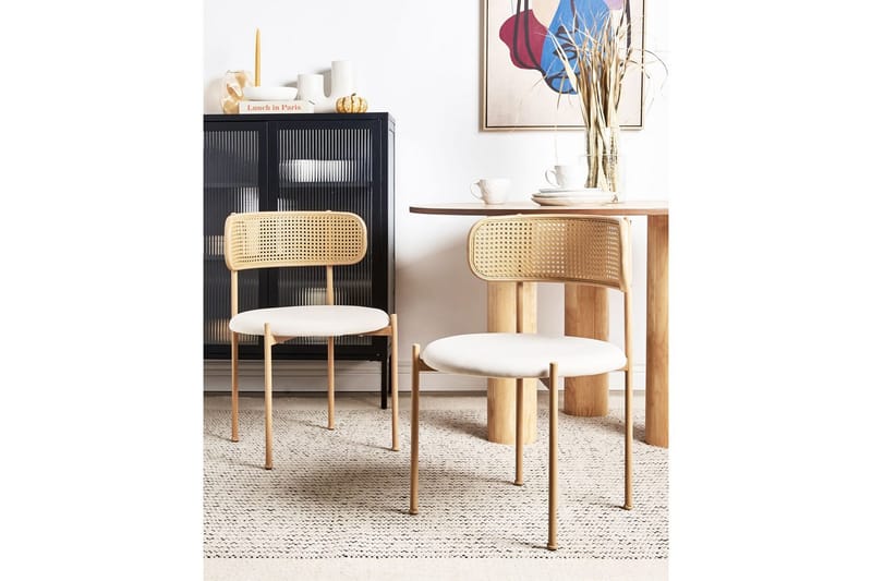 Set med 2 matstolar Andover - Ljus trä, beige - Möbler - Matplats - Matstol & köksstol