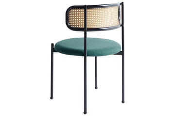Set med 2 matstolar Andover - Svart, ljust trä, grönt - Möbler - Matplats - Matstol & köksstol