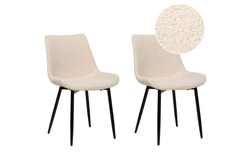 Set med 2 matstolar Avilla - Beige, svart - Möbler - Matplats - Matstol & köksstol