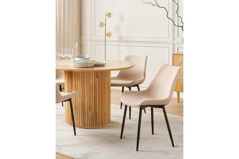 Set med 2 matstolar Avilla - Beige, svart - Möbler - Matplats - Matstol & köksstol