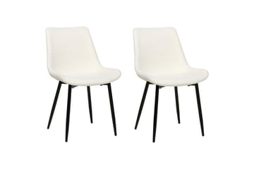Set med 2 matstolar Avilla - Vit, Svart - Möbler - Matplats - Matstol & köksstol