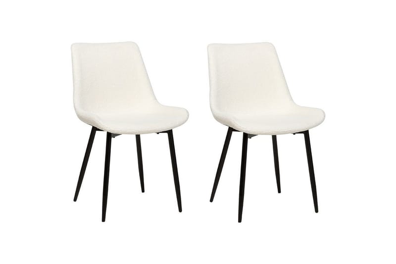 Set med 2 matstolar Avilla - Vit, Svart - Möbler - Matplats - Matstol & köksstol