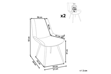 Set med 2 matstolar Avilla - Vit, Svart - Möbler - Matplats - Matstol & köksstol