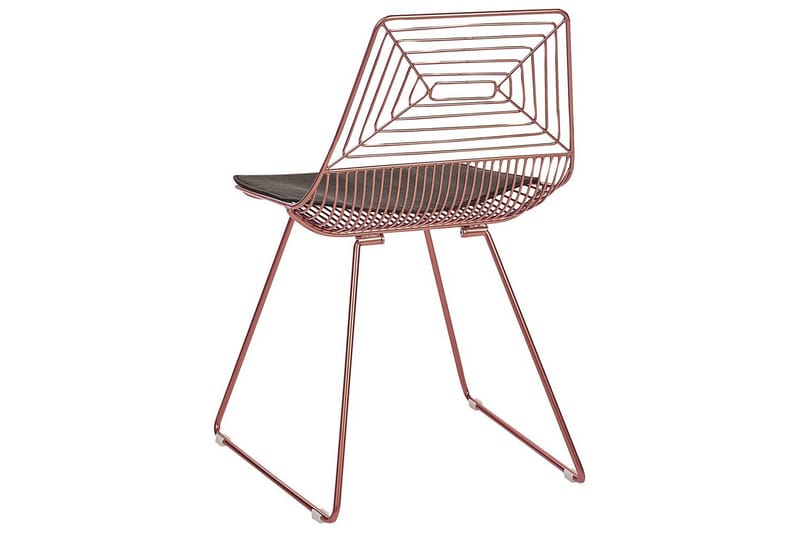 Set med 2 matstolar Beatty - Rosa guld, svart - Möbler - Matplats - Matstol & köksstol