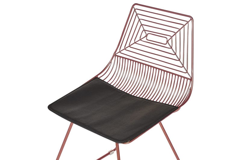 Set med 2 matstolar Beatty - Rosa guld, svart - Möbler - Matplats - Matstol & köksstol