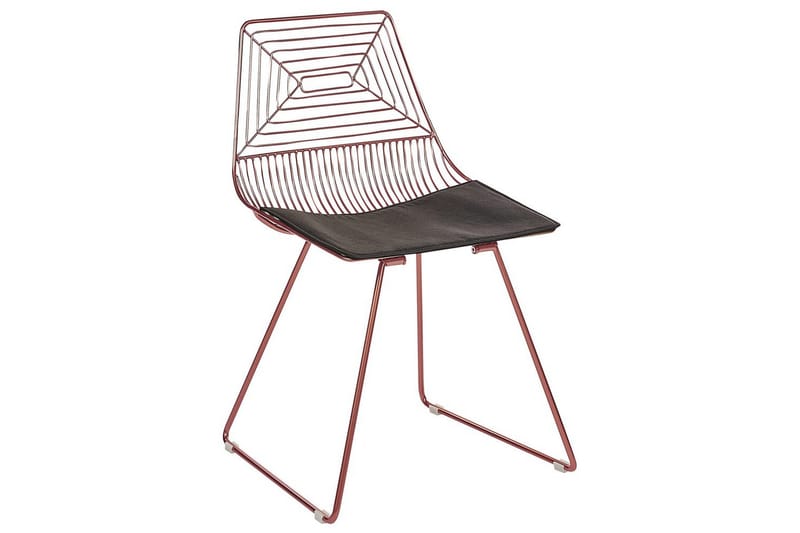 Set med 2 matstolar Beatty - Rosa guld, svart - Möbler - Matplats - Matstol & köksstol